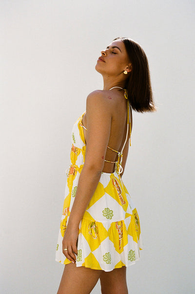 SAMPLE-Astyn Dress - Oceano Yellow
