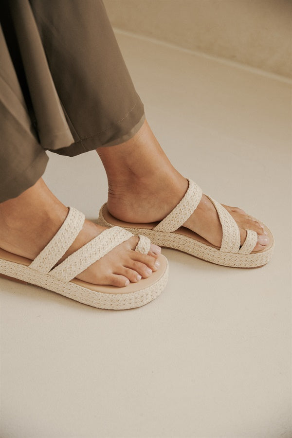 Tiera Platform Sandals - Natural