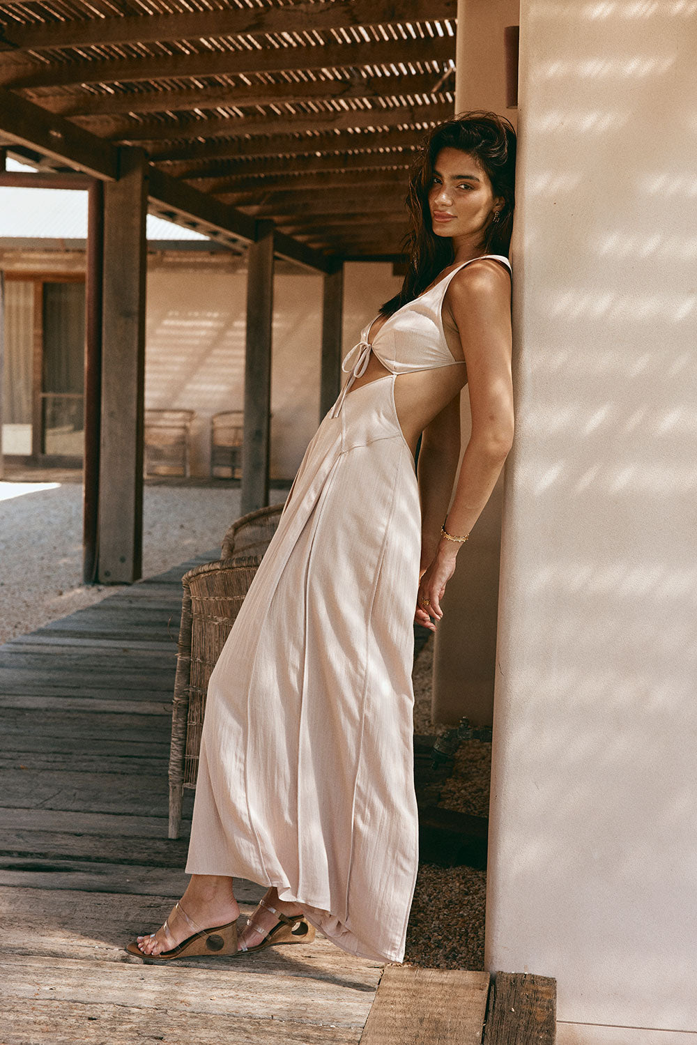 SAMPLE-Eliska Dress - Stone