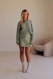 Rocio Wrap Skort - Green
