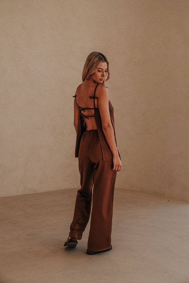 SAMPLE-Kinsley Jumpsuit - Chocolate