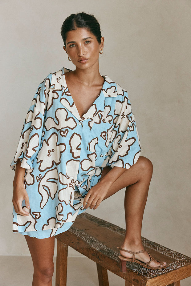 Thessy Top - Outline Floral