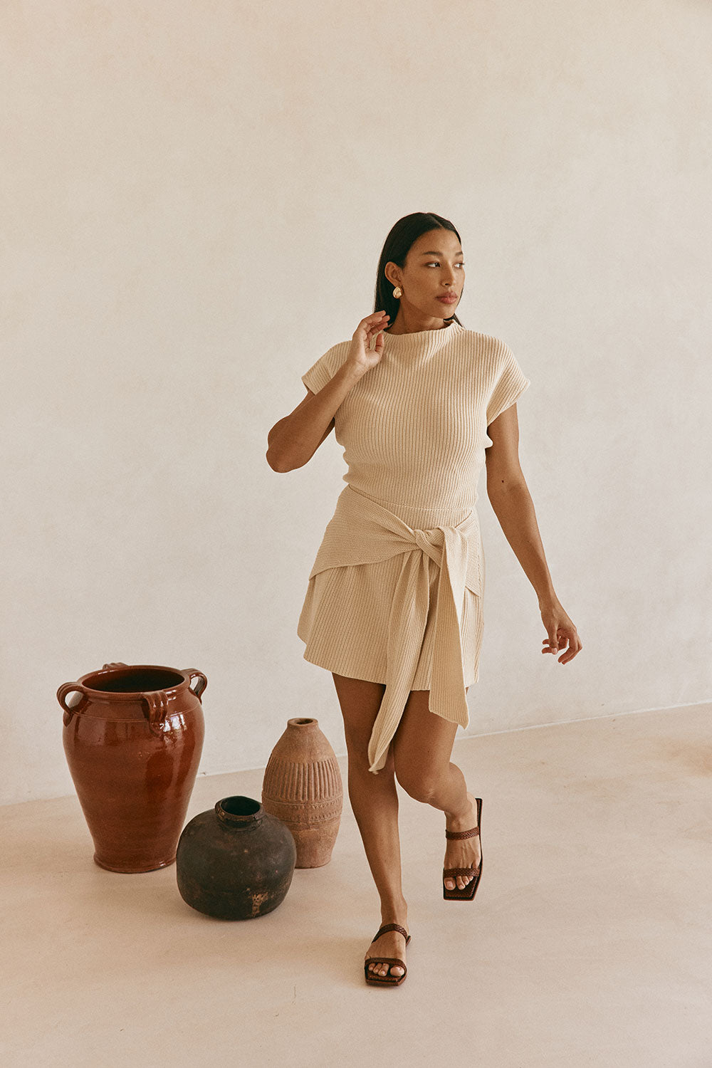 SAMPLE-Lovina Dress - Beige