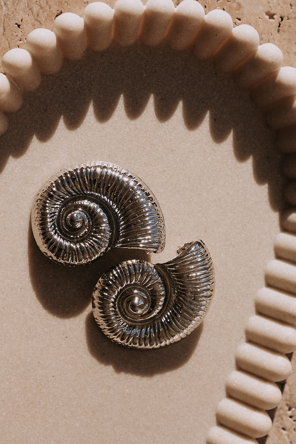 Sundial Earrings - Silver