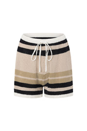 Quinn Stripe Shorts - Tan