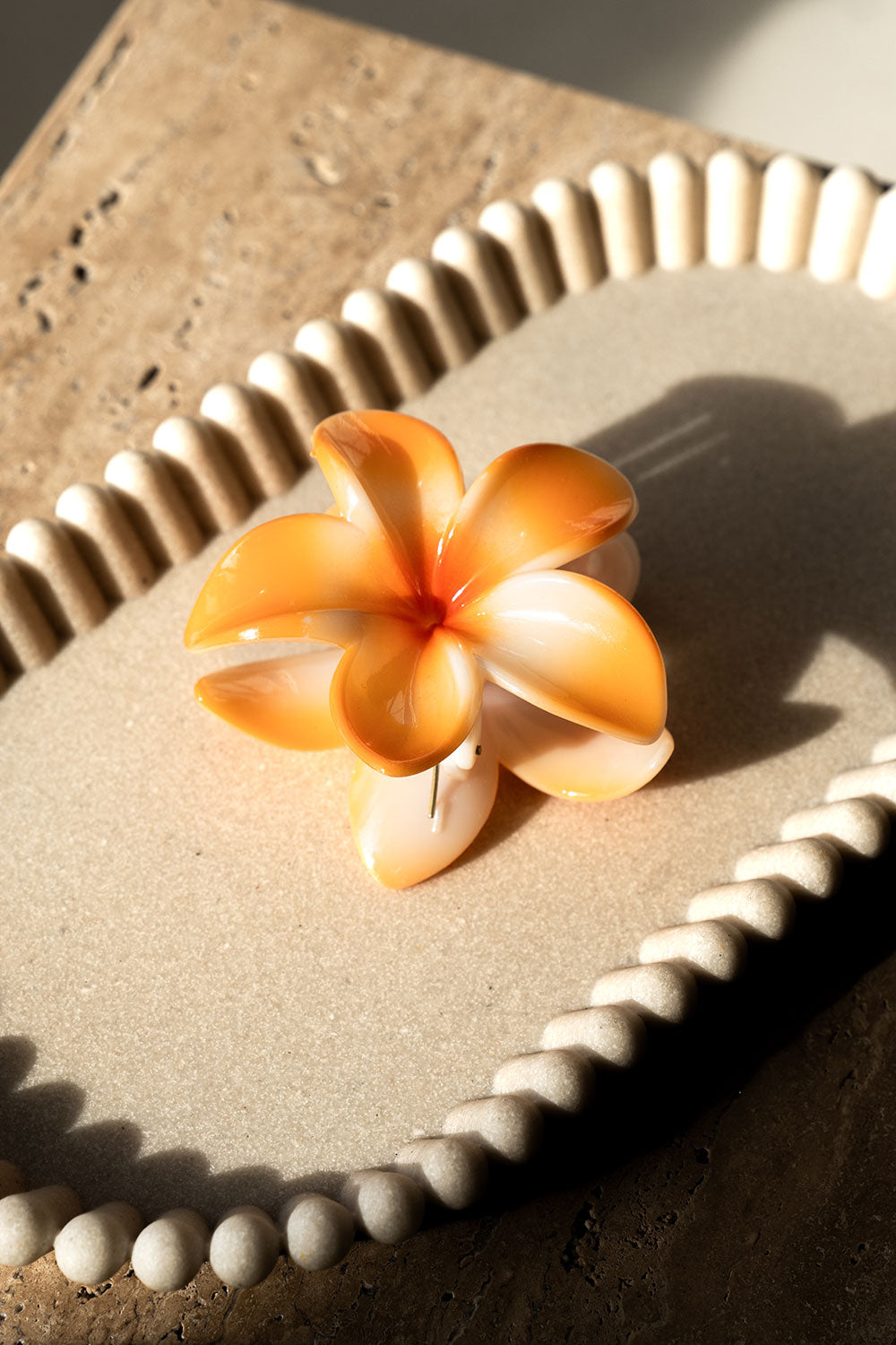 Frangipani Clip - Orange