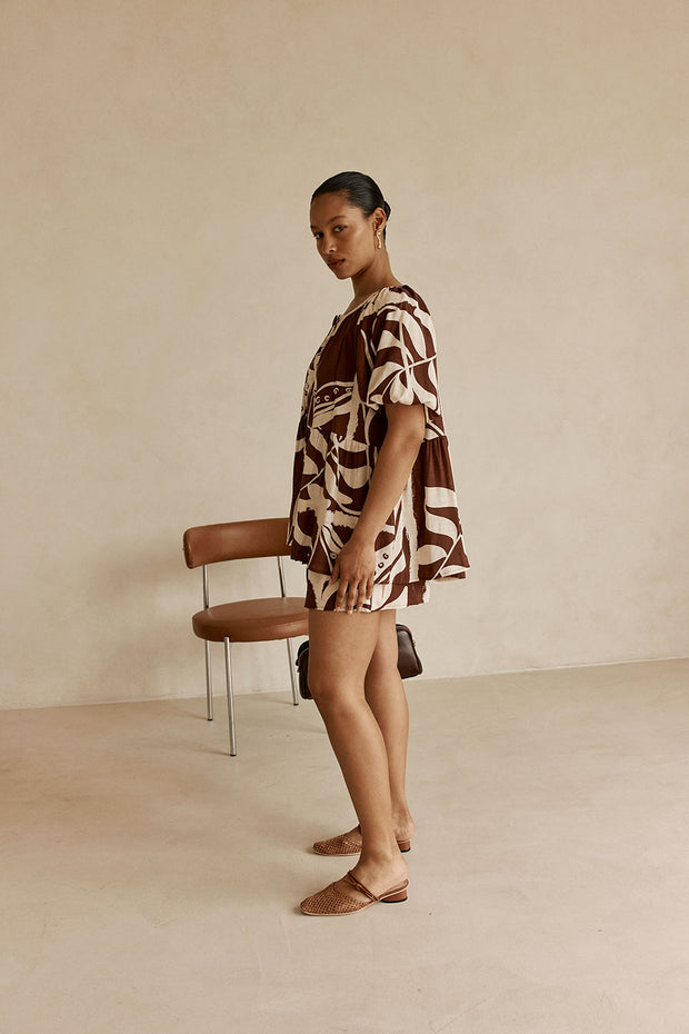 Scarlet Top - Painted Tiles