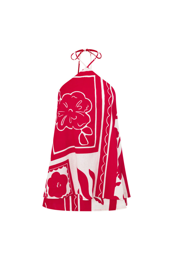 Tamsin Dress - Red Voyage
