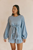 SAMPLE-Hailey Top - Blue Stripe
