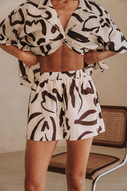 Seona Shorts - Fleur Lines