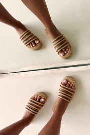 Fiore Platform Sandals - Natural