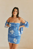 SAMPLE-Amira Dress - Check Flowers