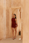 Camellia Dress - Burgundy