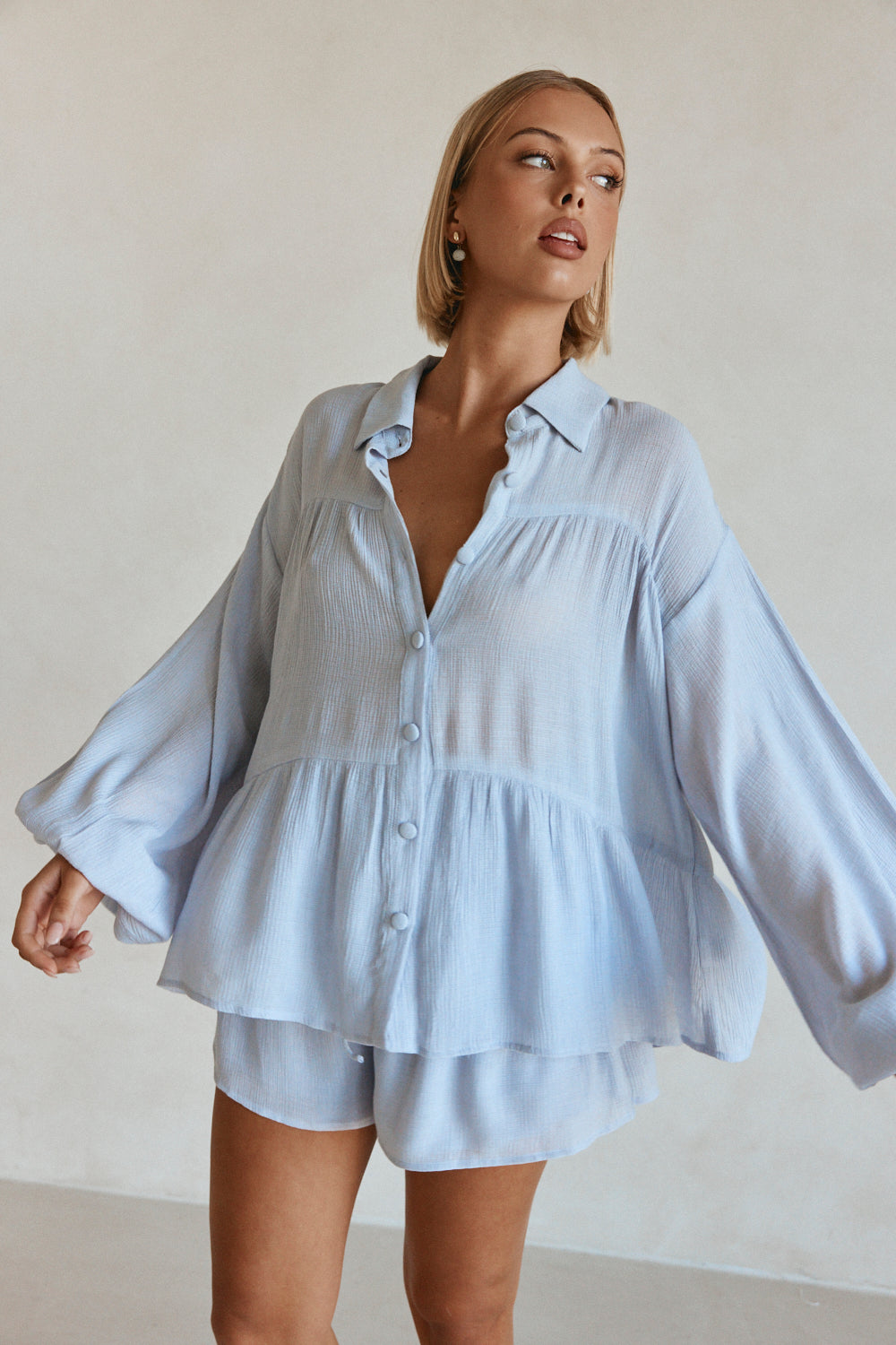 SAMPLE-Huxley Top - Blue