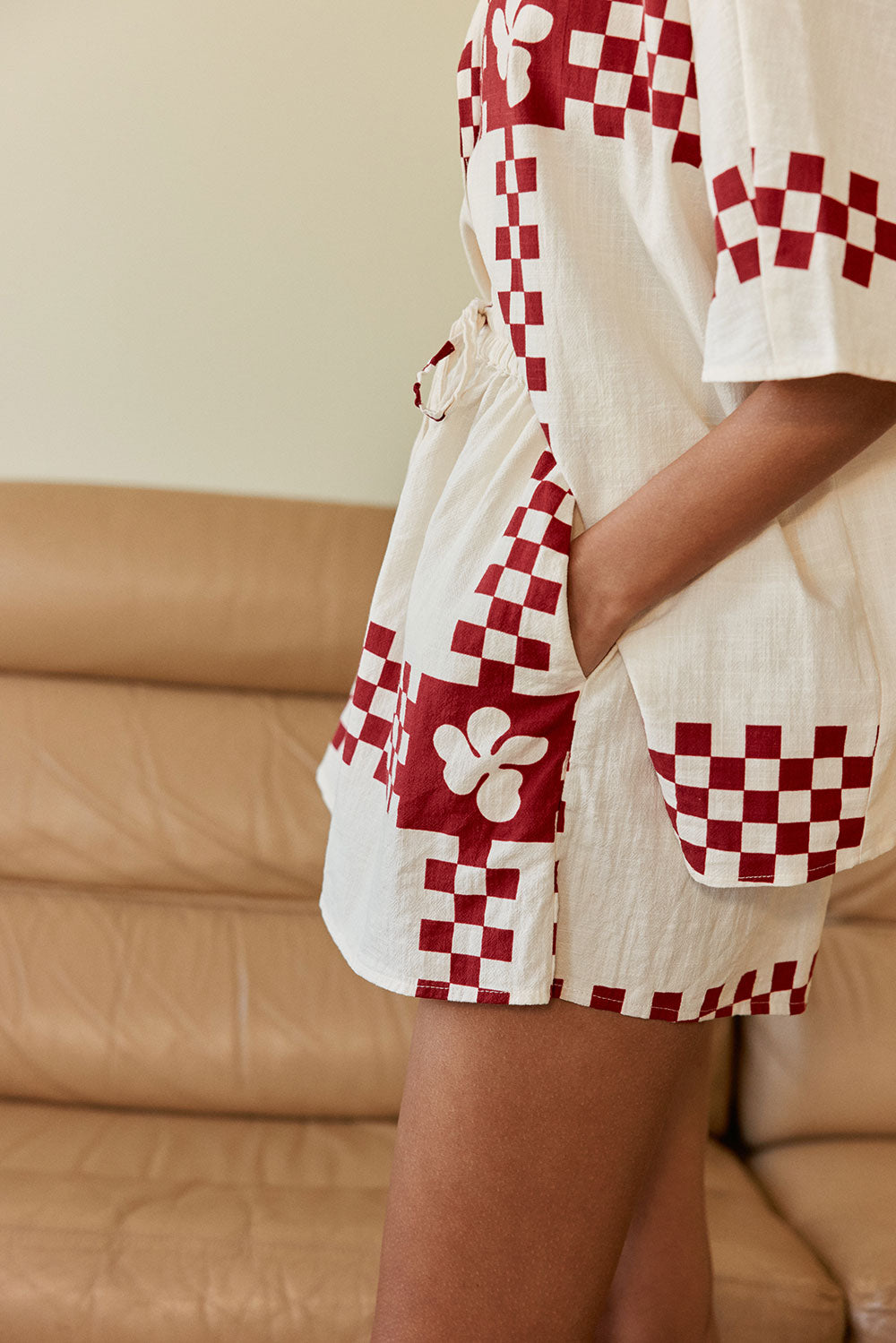 Seona Top - Checker Plaid