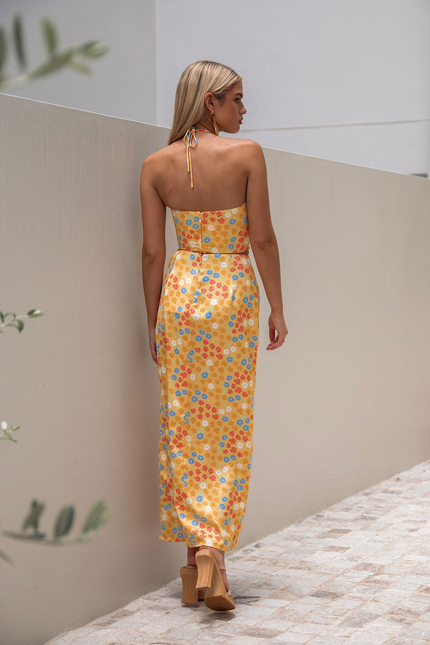Yumee Midi Skirt - Azalea Tropical