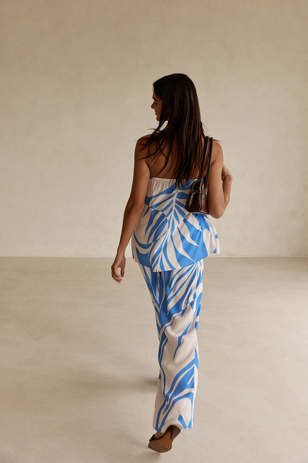 Alma Top - Palm Blue