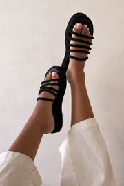 Fiore Platform Sandals - Black