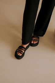 Fiore Platform Sandals - Black