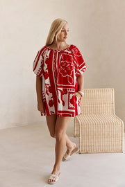 Kit Dress - Red Voyage