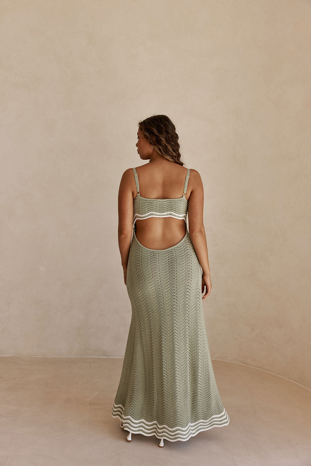 Scallop Knit Maxi Dress