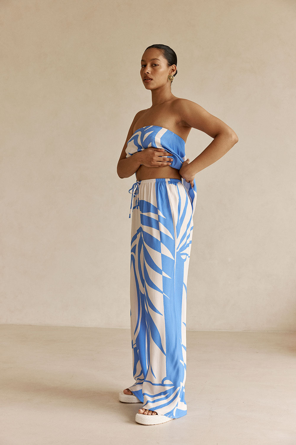 Alma Pants - Palm Blue