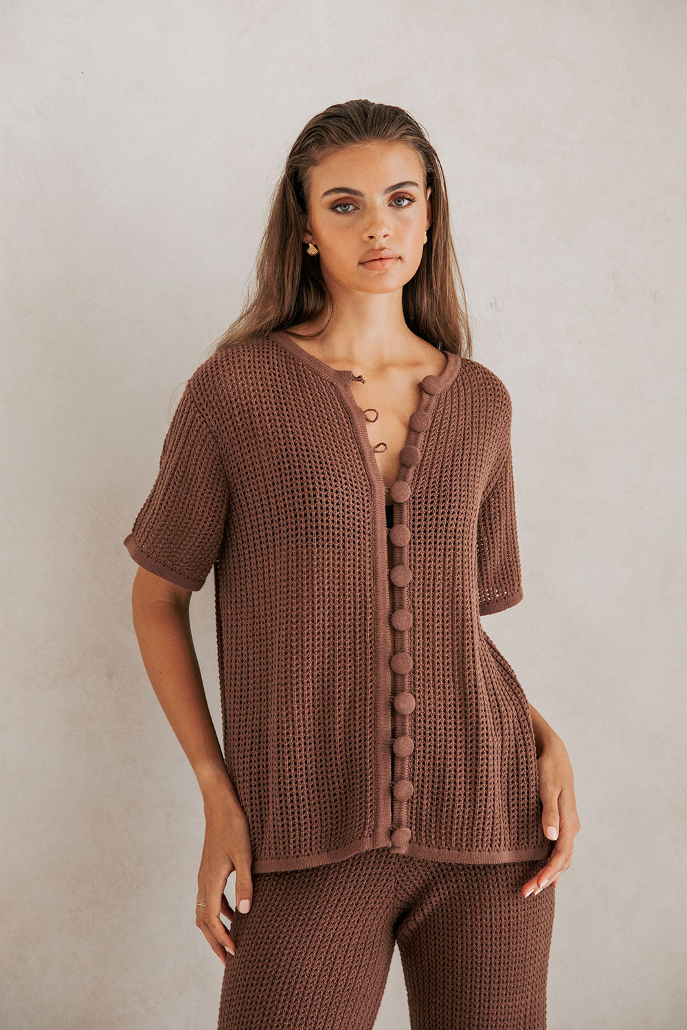 SAMPLE-Zayna Top - Chocolate
