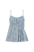 Octavia Top - Blue Broderie