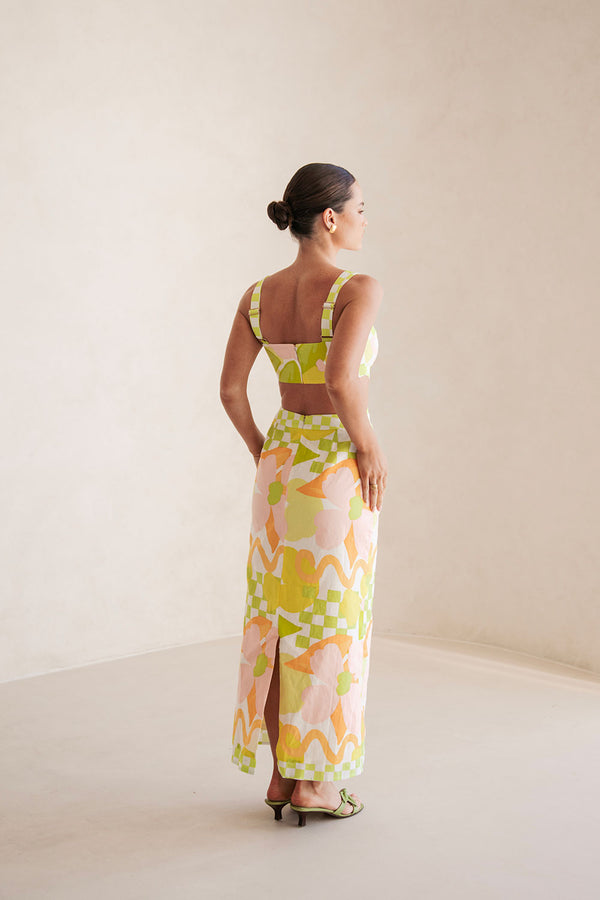 Everett Dress - Checker Floral