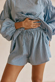 SAMPLE-Hailey Shorts - Blue Stripe