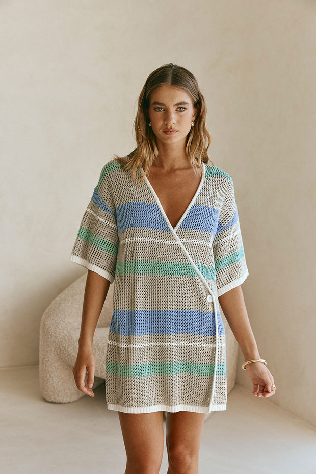 Jessie Wrap Dress - Stripe