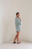 SAMPLE-Mallory Top - Teal Stripe