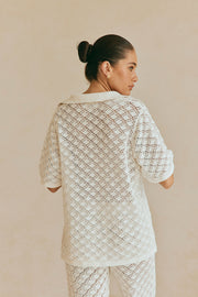 Aya Top - White Knit