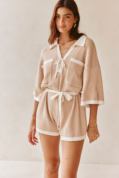 Sammi Playsuit - Tan