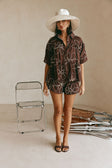 Luna Top - Chocolate Floral