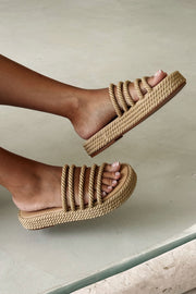 Fiore Platform Sandals - Natural