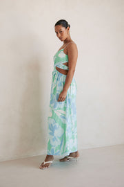 Iris Midi Dress - Spring Petals