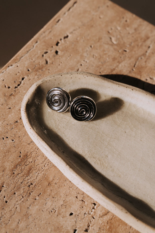 Calico Earrings - Silver