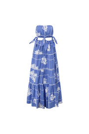 Lili Maxi Dress - Check Flowers