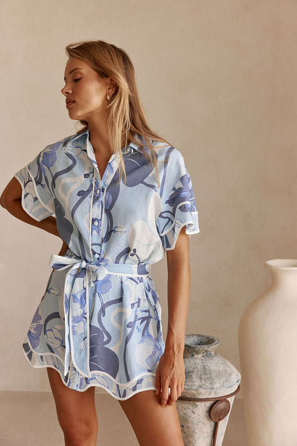Daria Dress - Bouquet Blu