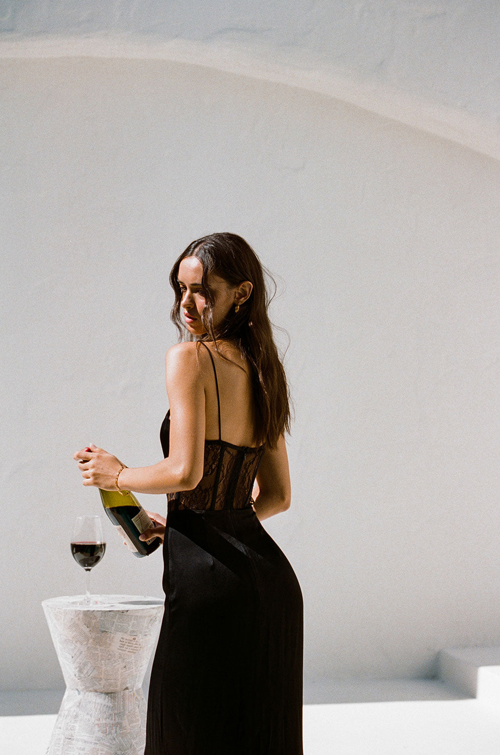 SAMPLE-Teyah Midi Dress - Black