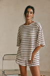 Wanderer Top - Chocolate Stripe