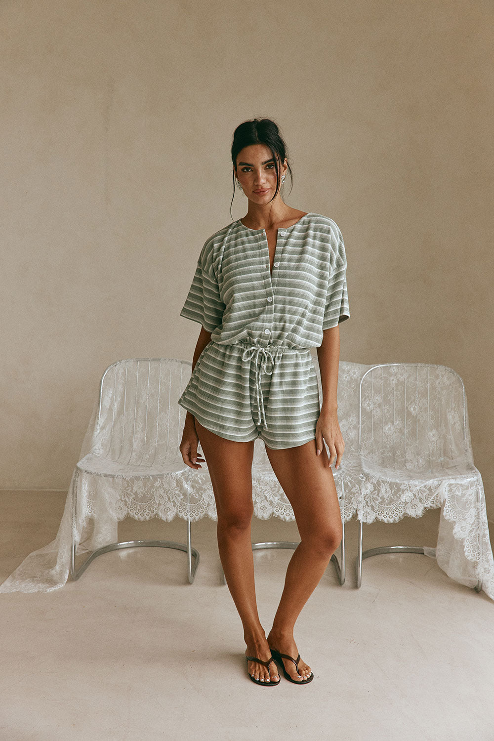 SAMPLE-Juniper Playsuit - Olive