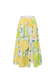 Bindi Maxi Skirt - Checker Floral Aliza