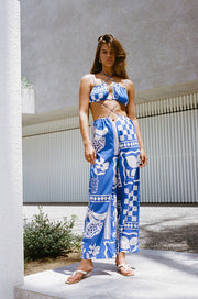 SAMPLE-Backless Brighton Jumpsuit - Lemoni Blue