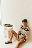 SAMPLE-Quinn Stripe Top - Tan