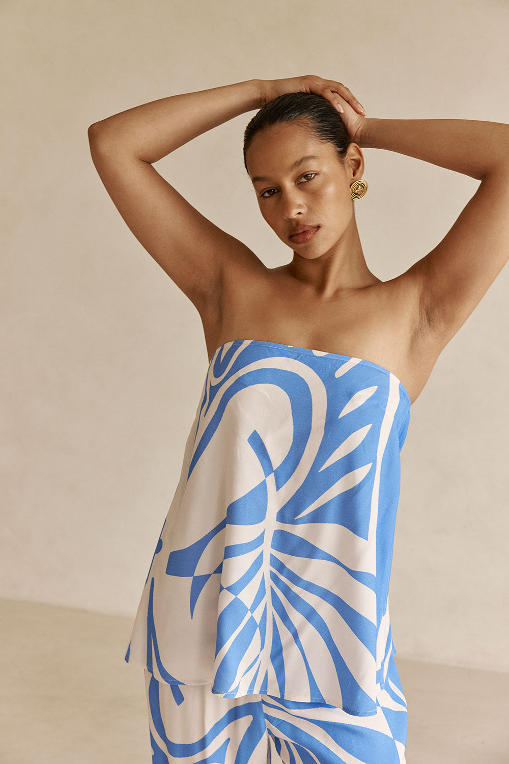 Alma Top - Palm Blue