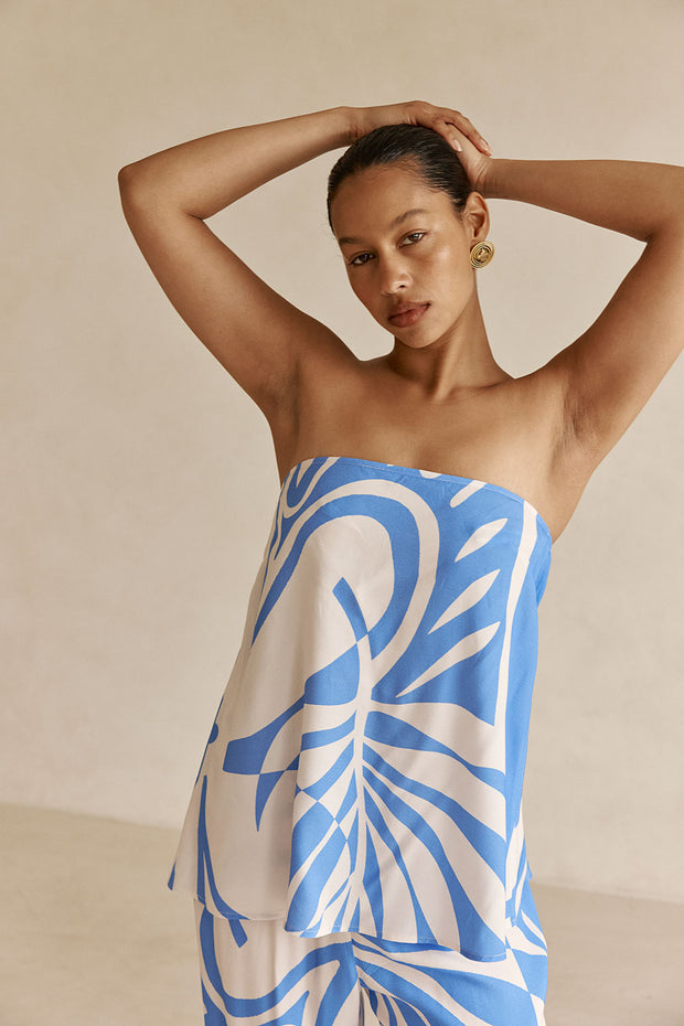 Alma Top - Palm Blue