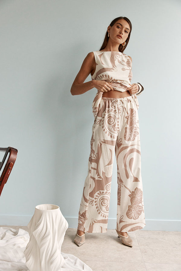 SAMPLE-Emani Pants - Paisley Sunset