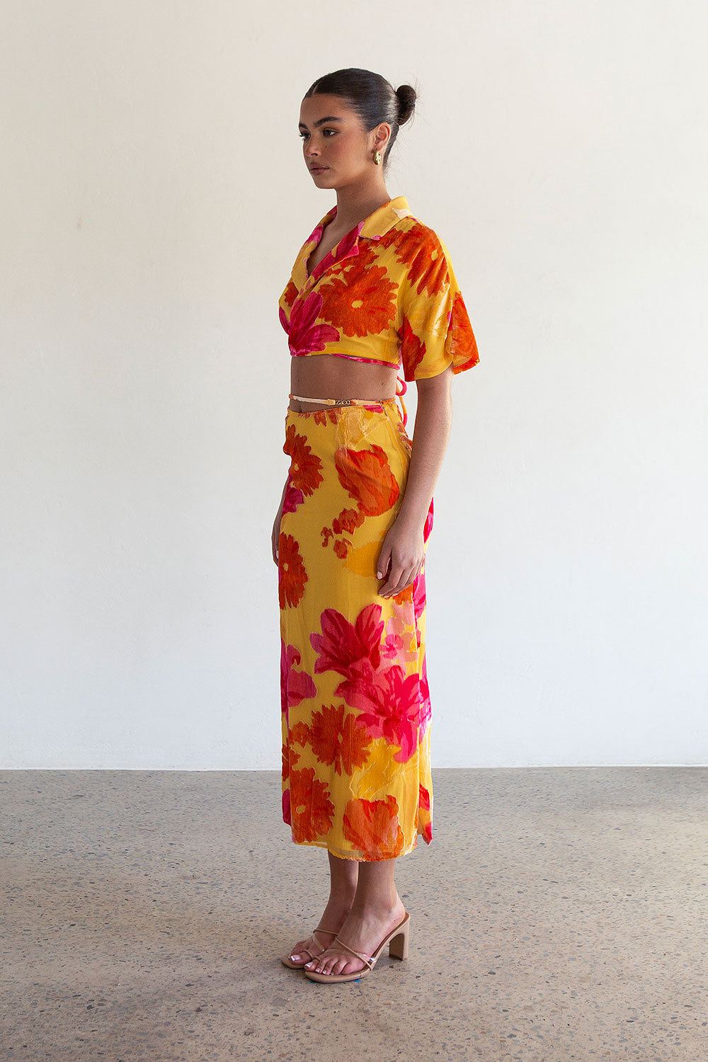 SAMPLE-Sorrenta Wrap Top - Floreale Sunny